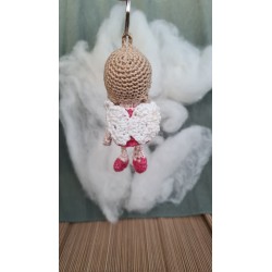 Gehäkelter Schlüsselanhäger Engel - handgemacht