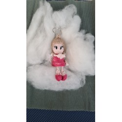 Gehäkelter Schlüsselanhäger Engel - handgemacht