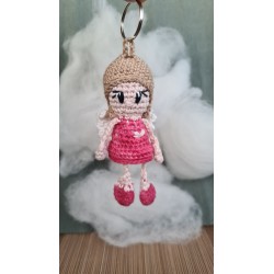 Gehäkelter Schlüsselanhäger Engel - handgemacht