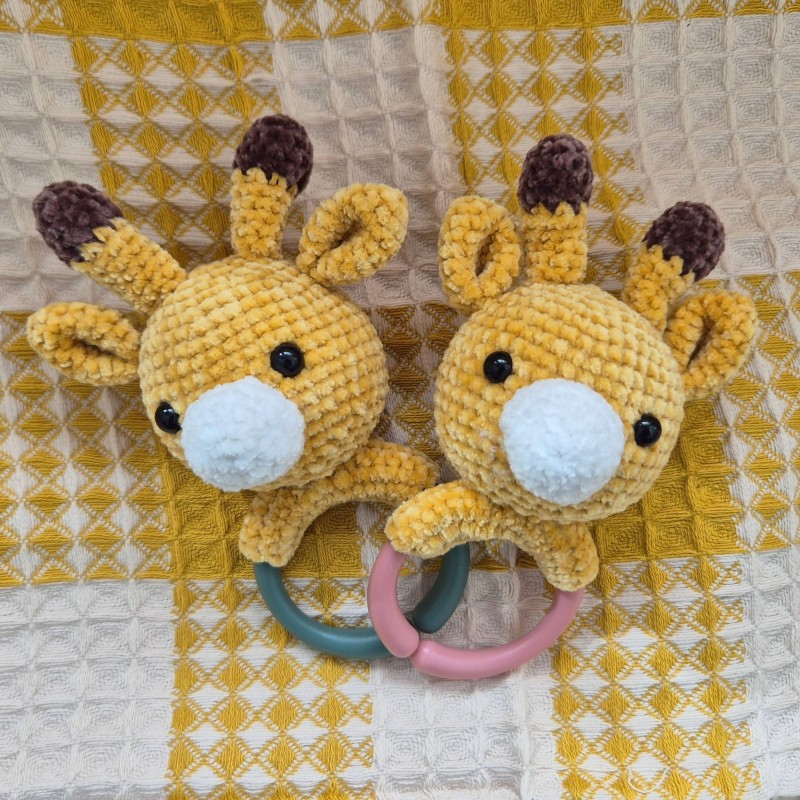 Giraffen Babyrassel gehäkelt | Handgemachtes Babygeschenk